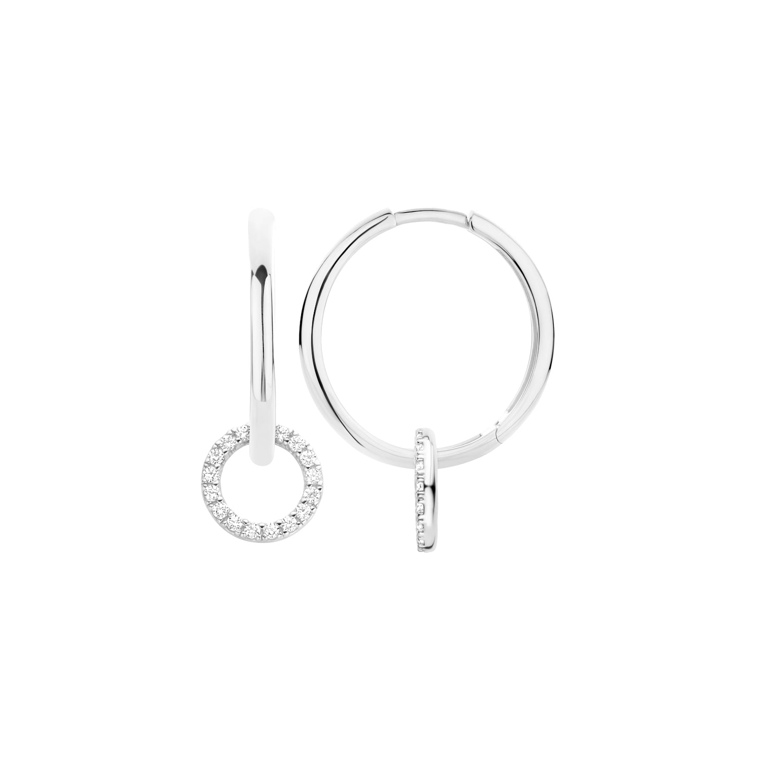 Blush Oorbedels 9066WZI - Wit Goud (14k) met Zirkonia