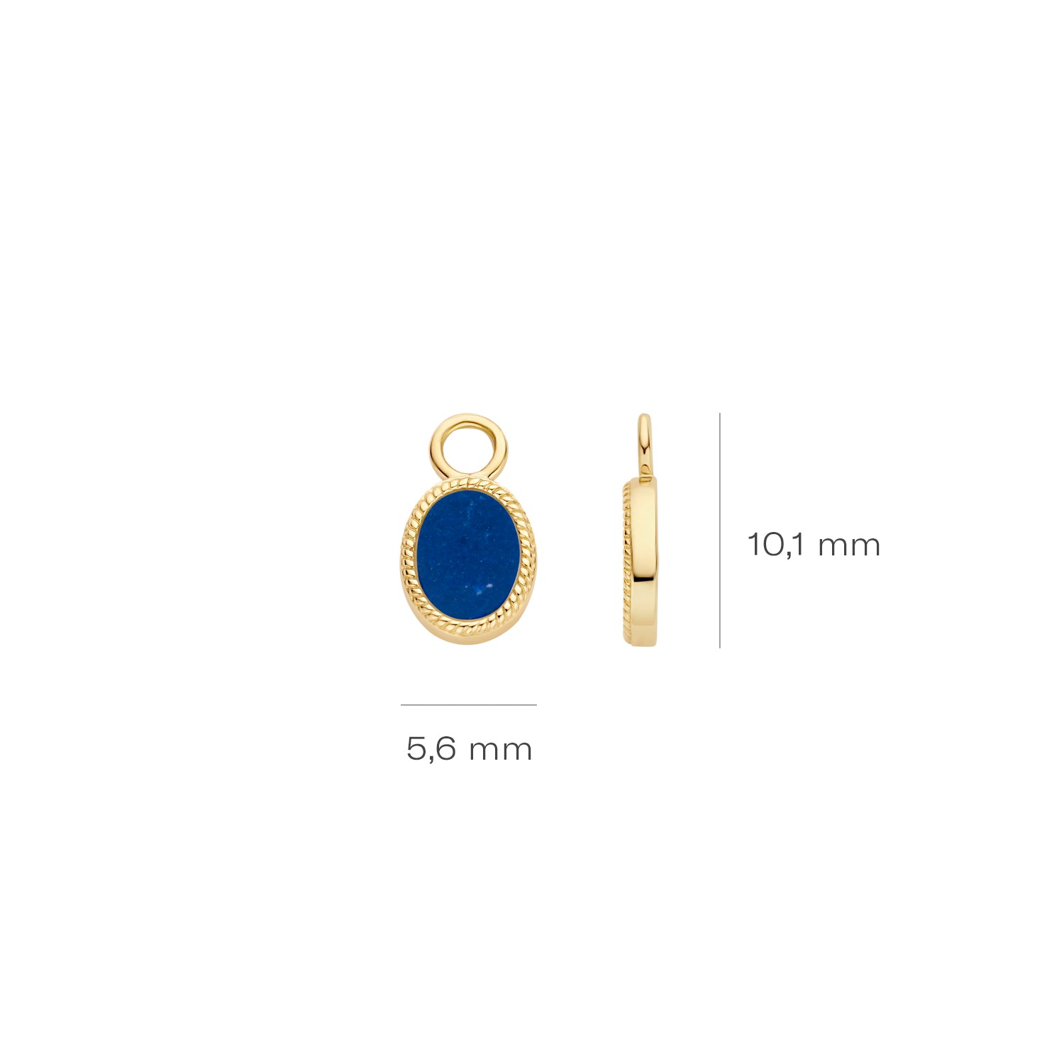 Blush Oorbedels 9078YLA - Geel Goud (14k) met Lapis