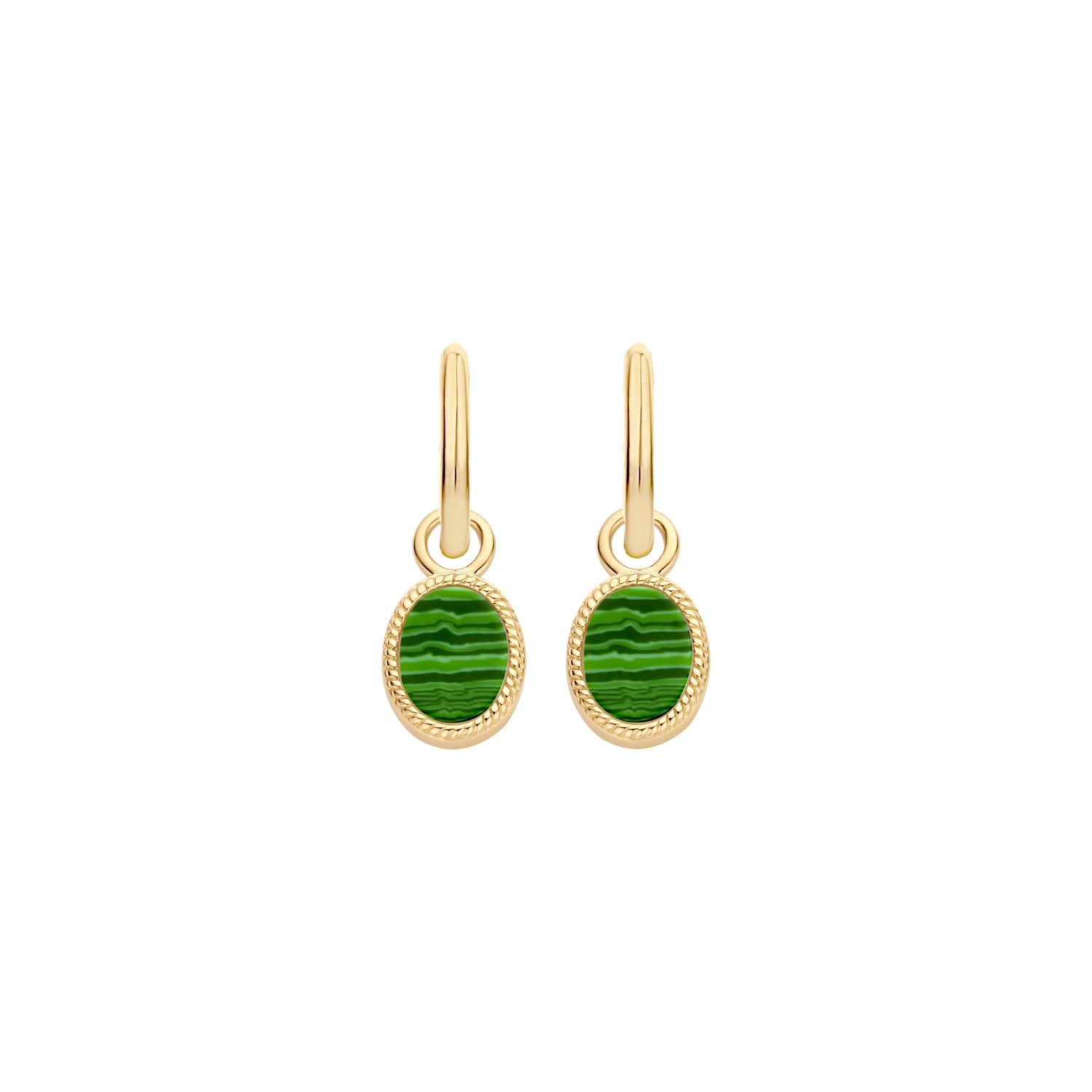 Blush Oorbedels 9078YMA - Geel Goud (14k) met Malachite