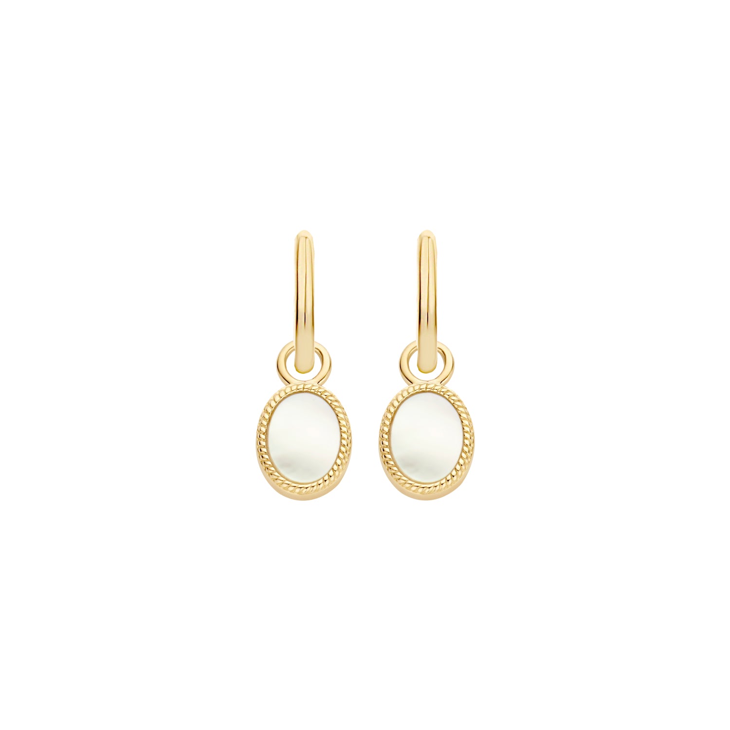 Blush Oorbedels 9078YMP - Geel Goud (14k) met Mother of Pearl