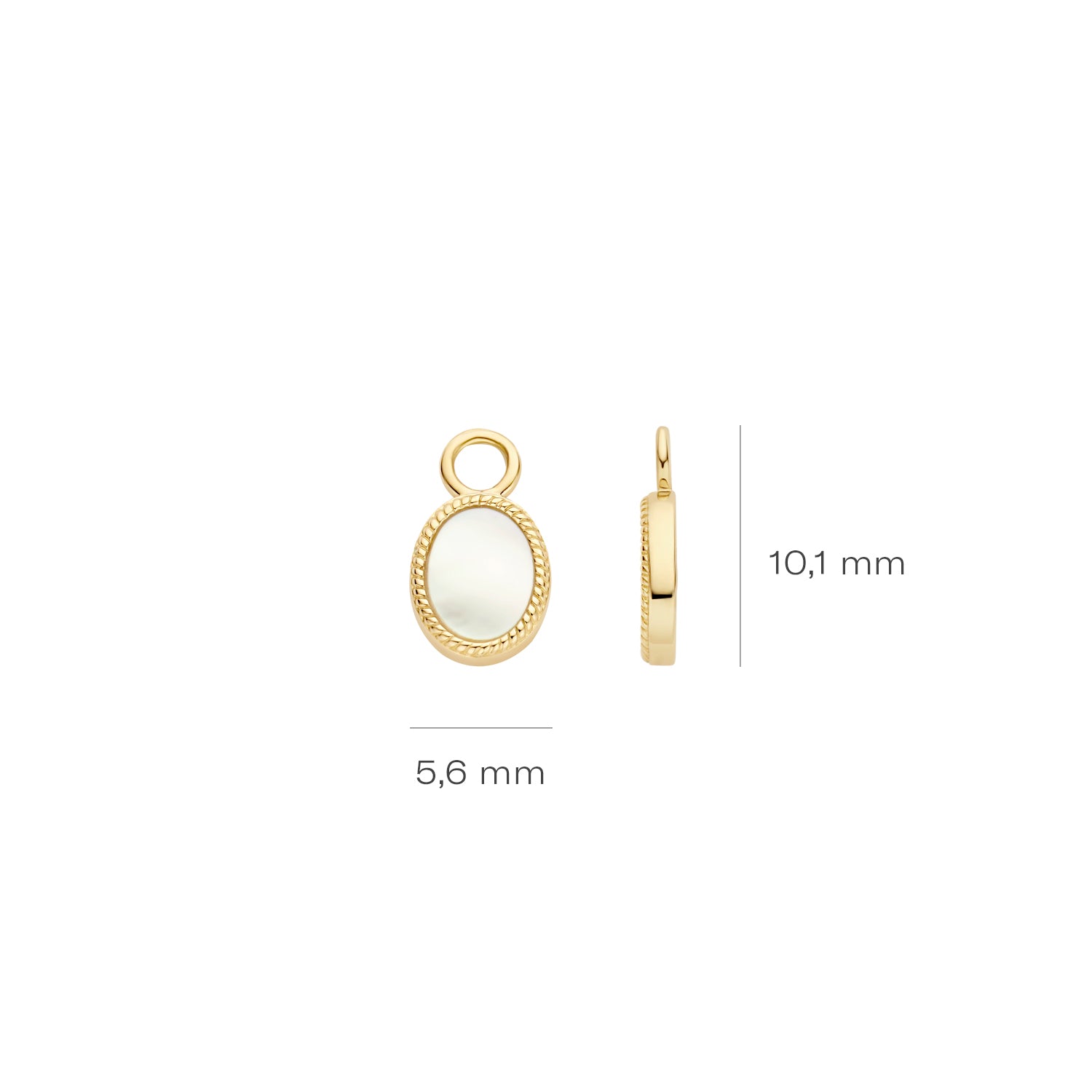 Blush Oorbedels 9078YMP - Geel Goud (14k) met Mother of Pearl