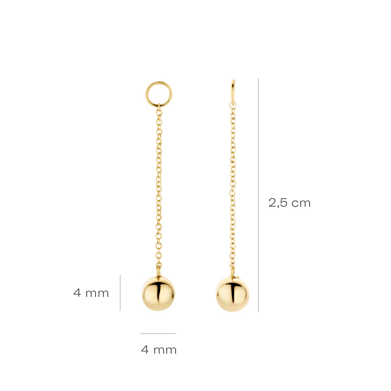 Blush Oorbedels 9082YGO - Geel Goud (14k)