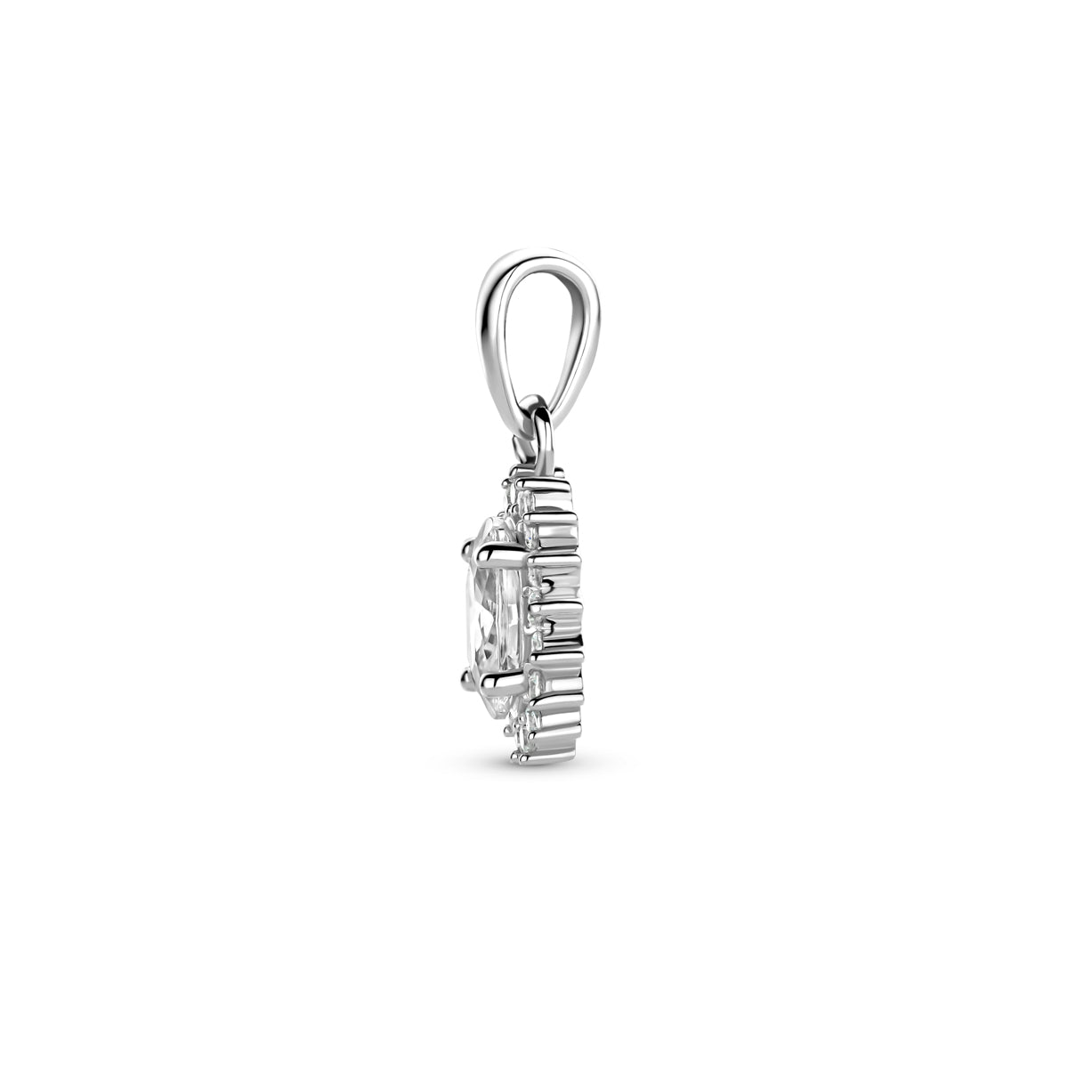 zilveren hanger zirkonia 8,5x17mm