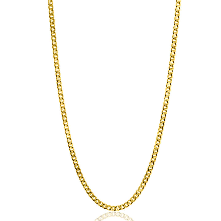 45cm ZINZI Gold 14 krt gourmet ketting 1mm breed. ideaal om je hanger aan te bevestigen ZGLG45-1