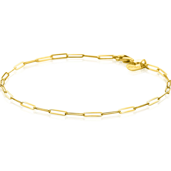 ZINZI Gold 14 karaat gouden armband met paperclip schakels 1.9mm breed ZGA298