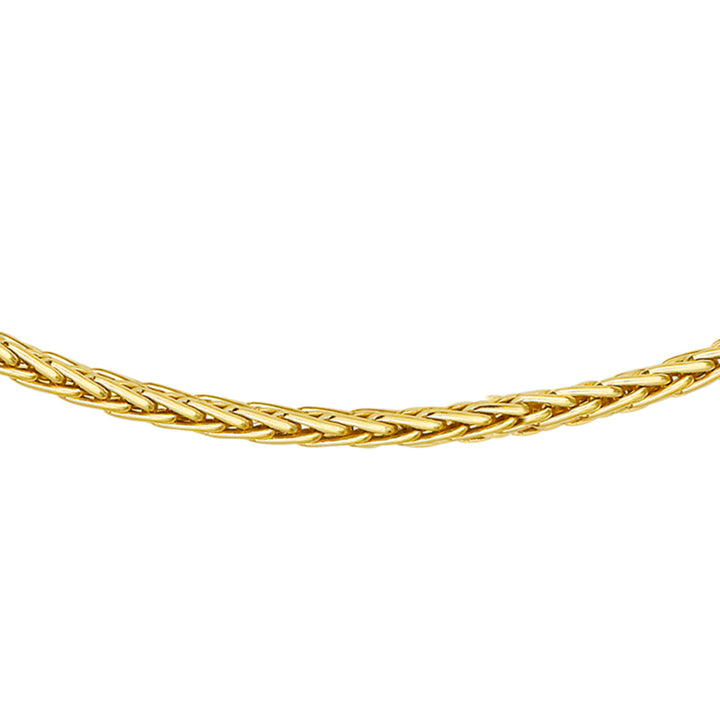 Zilgold collier vossestaart 3,0mm