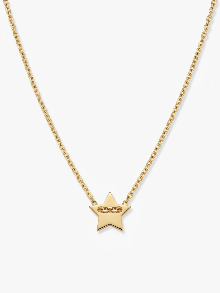 14krt geelgouden graveercollier ster 40-42 cm