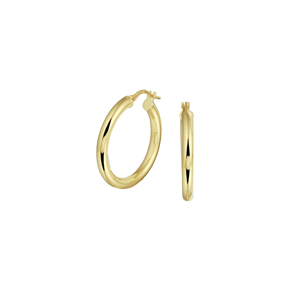 Silgold oorringen ronde buis | 26*3mm