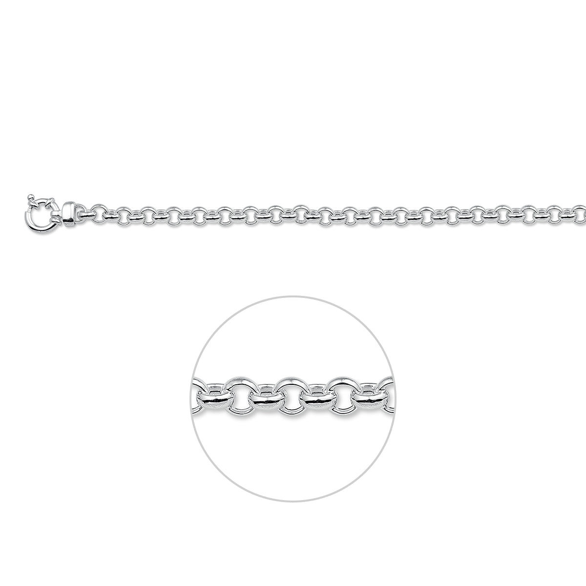 Zilveren armband jasseron 5,5mm | 21 cm