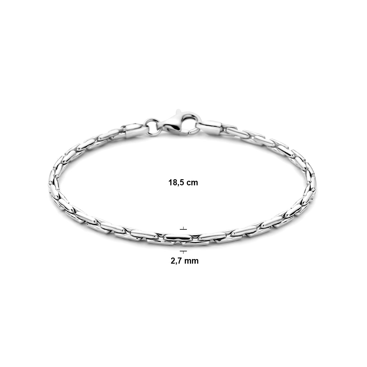 Zilveren armband cardano 2,7mm | 18,5cm