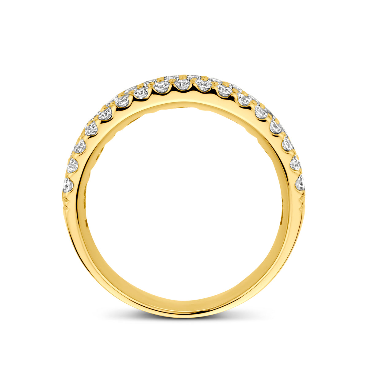 14krt geelgouden ring met diamant 1.13ct HSI | 5.5mm