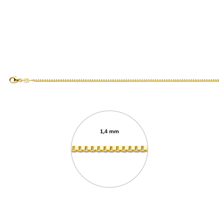 14krt geelgouden collier venetiaans 1,4mm