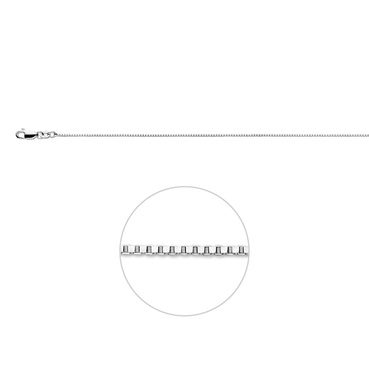 Zilveren lengtecollier - Venetiaans 0.9mm