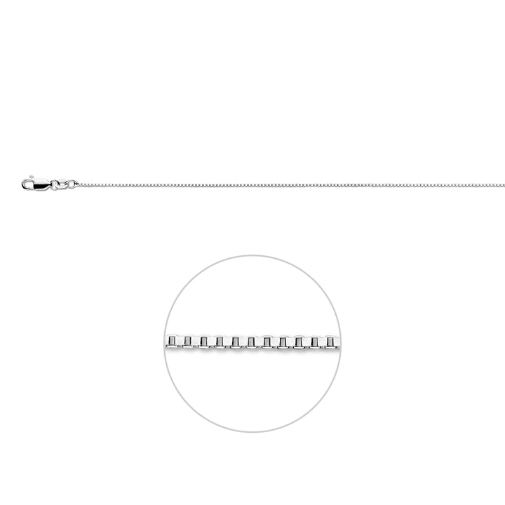 Zilveren lengtecollier - Venetiaans 0.9mm