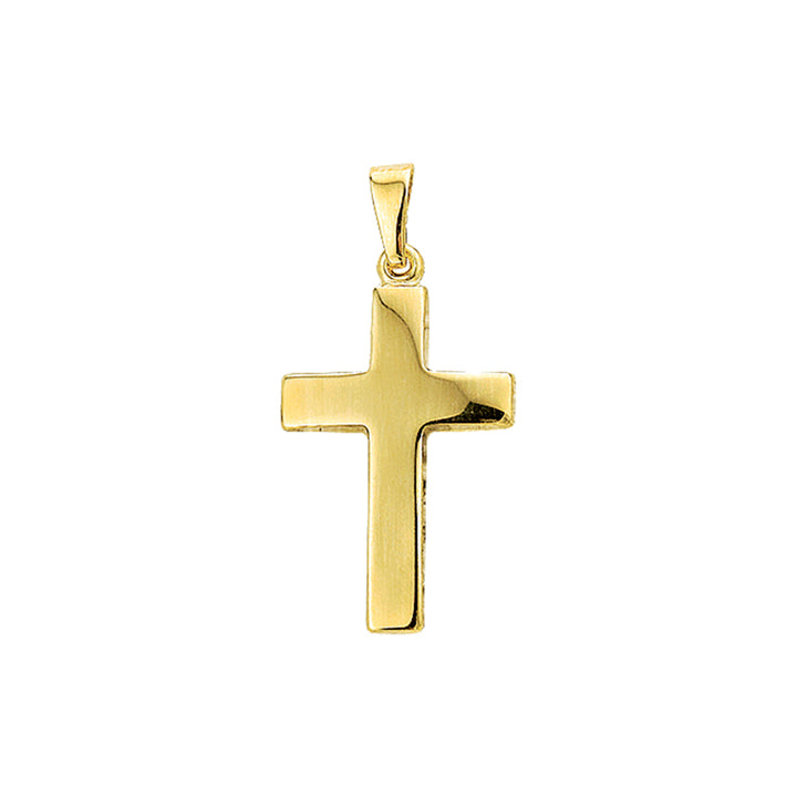 14krt geelgouden hanger kruis 24x14mm
