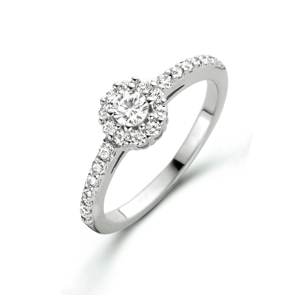 zilveren ring zirkonia | 7mm