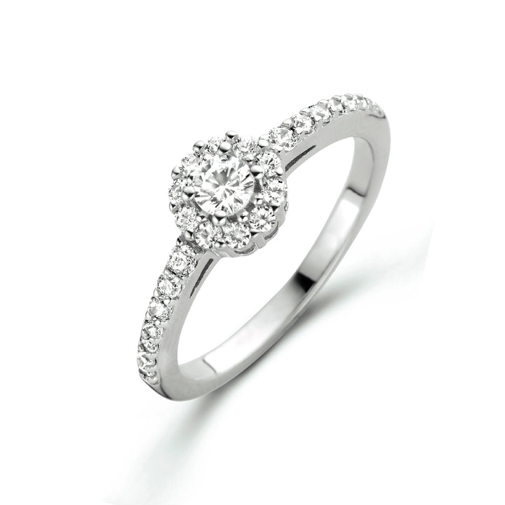 zilveren ring zirkonia | 7mm