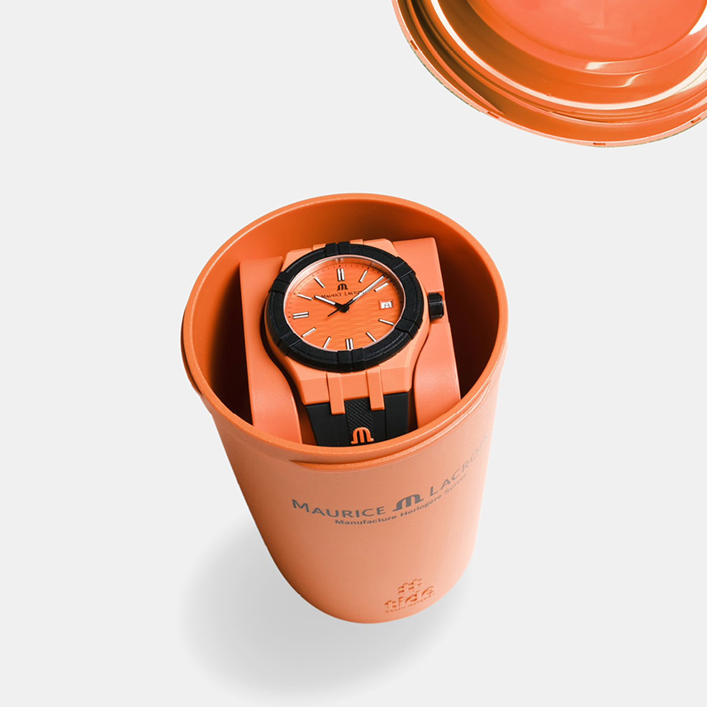 MAURICE LACROIX AIKON TIDE 40MM ORANGE/BLACK AI2008-50050-300-0