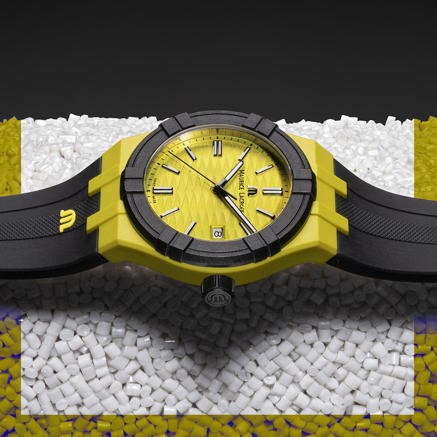 MAURICE LACROIX AIKON TIDE 40MM YELLOW/BLACK AI2008-60060-300-0