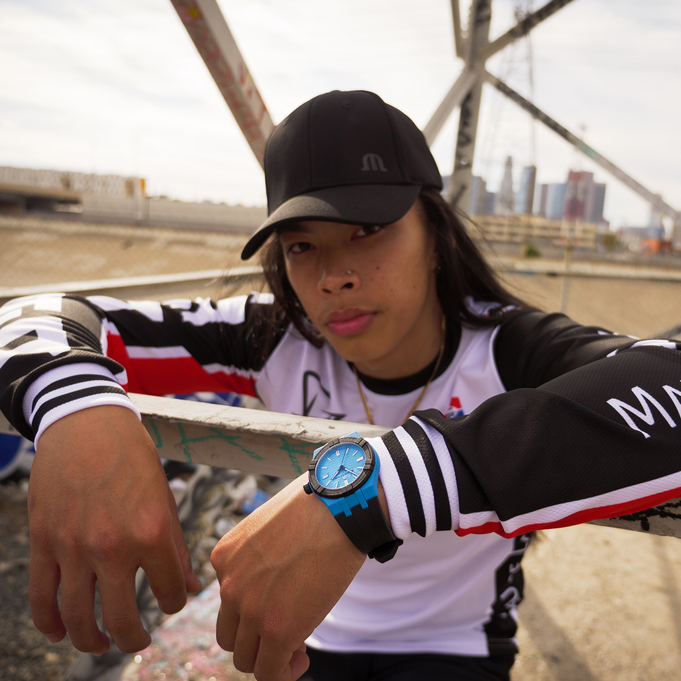 MAURICE LACROIX AIKON TIDE 40MM BLUE/BLACK AI2008-80080-300-0