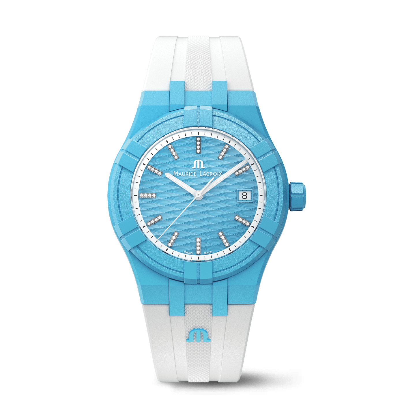 MAURICE LACROIX AIKON TIDE 40MM BLUE/WHITE DIAMONDS AI2008-AAAA1-3A0-0