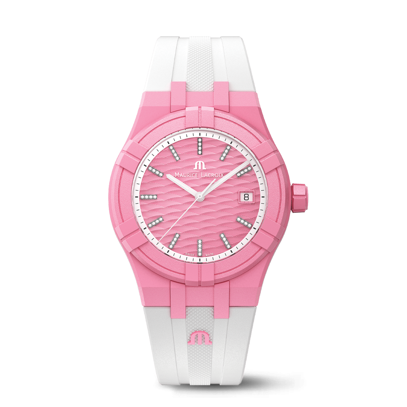 MAURICE LACROIX AIKON TIDE 40MM PINK/WHITE DIAMONDS AI2008-EEEE1-3A0-0