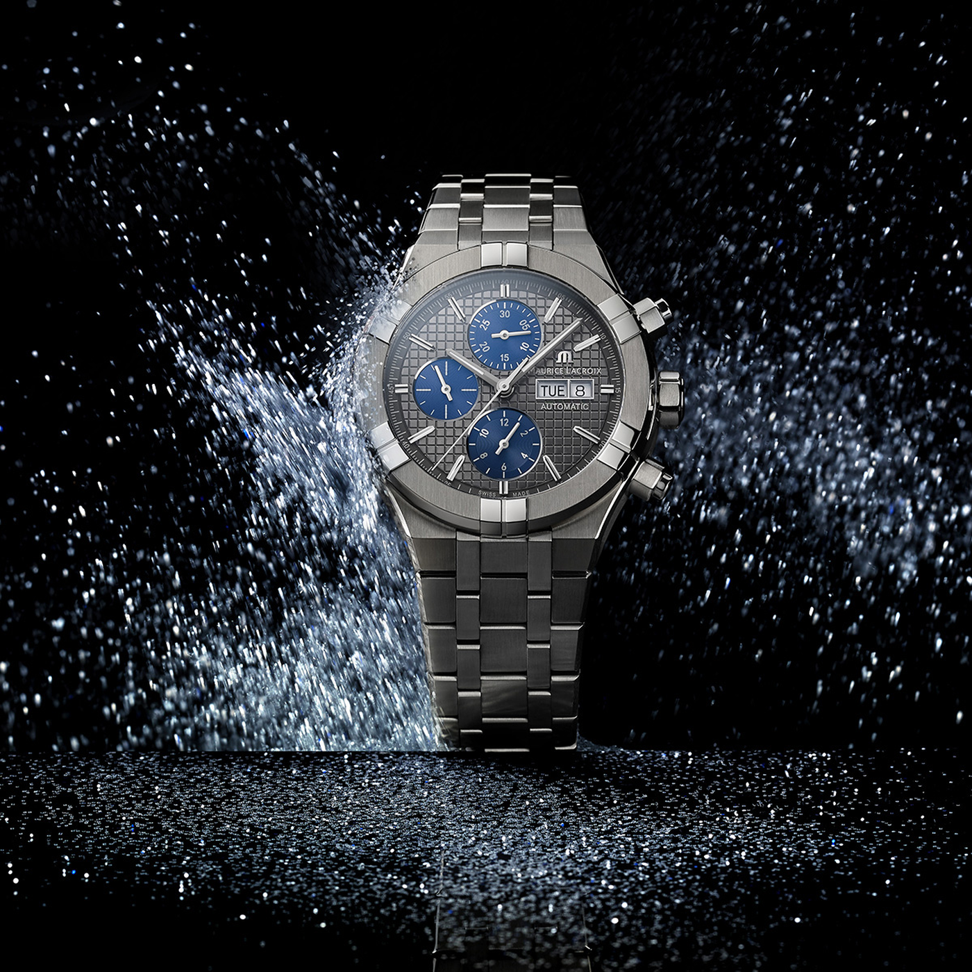 MAURICE LACROIX AIKON AUTOMATIC CHRONOGRAPH TITANIUM AI6038-TT032-330-1