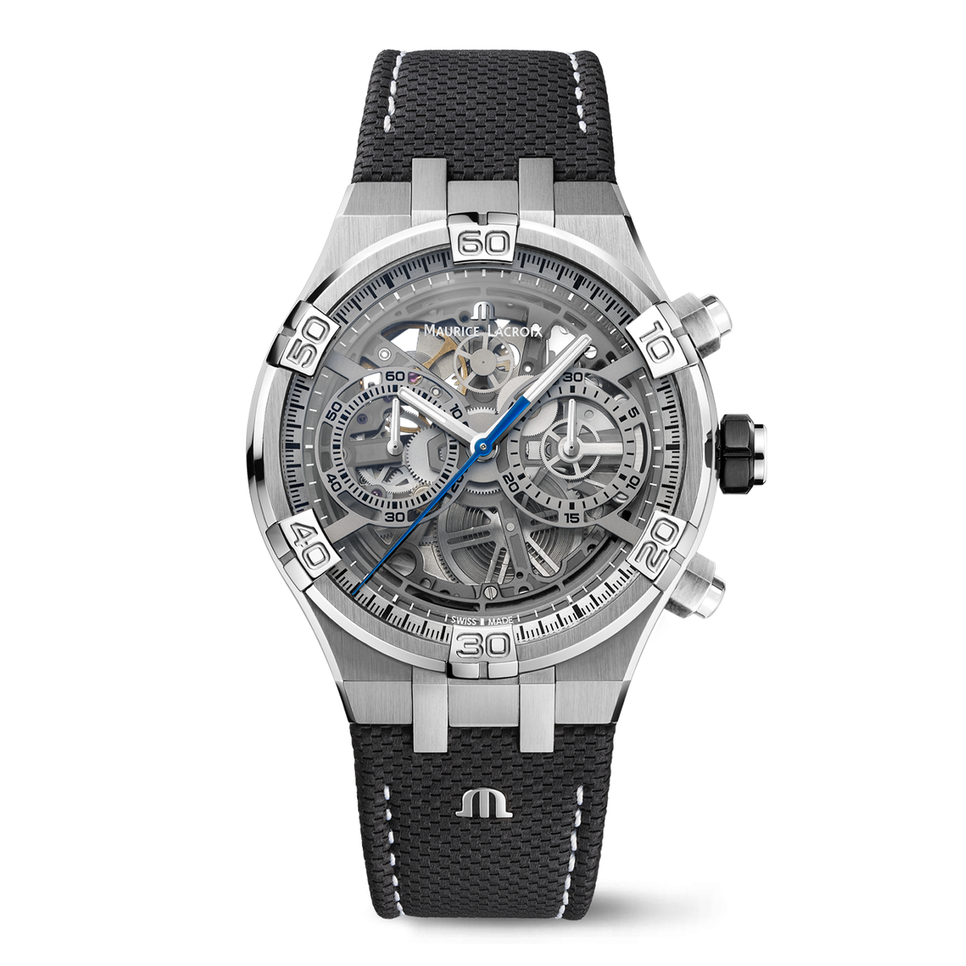 MAURICE LACROIX AIKON AUTOMATIC CHRONOGRAPH SKELETON AI6098-SS001-090-1