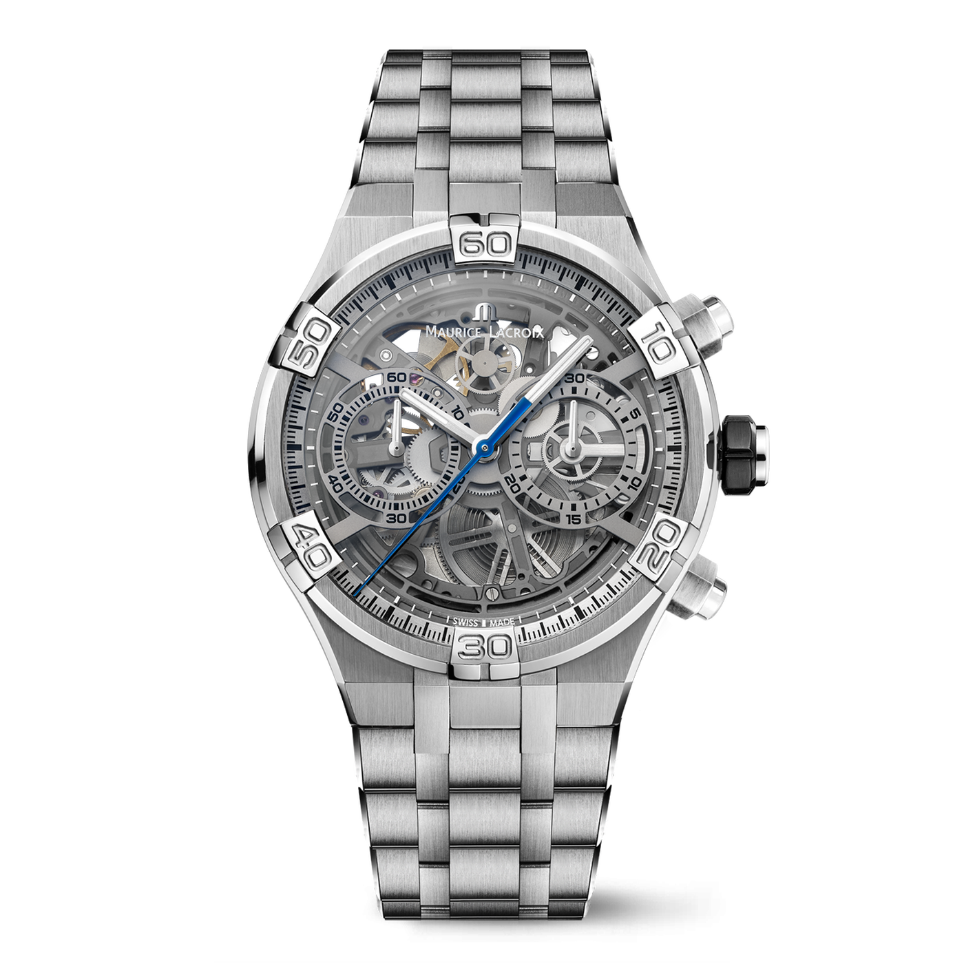 MAURICE LACROIX AIKON AUTOMATIC CHRONOGRAPH SKELETON AI6098-SS002-090-1