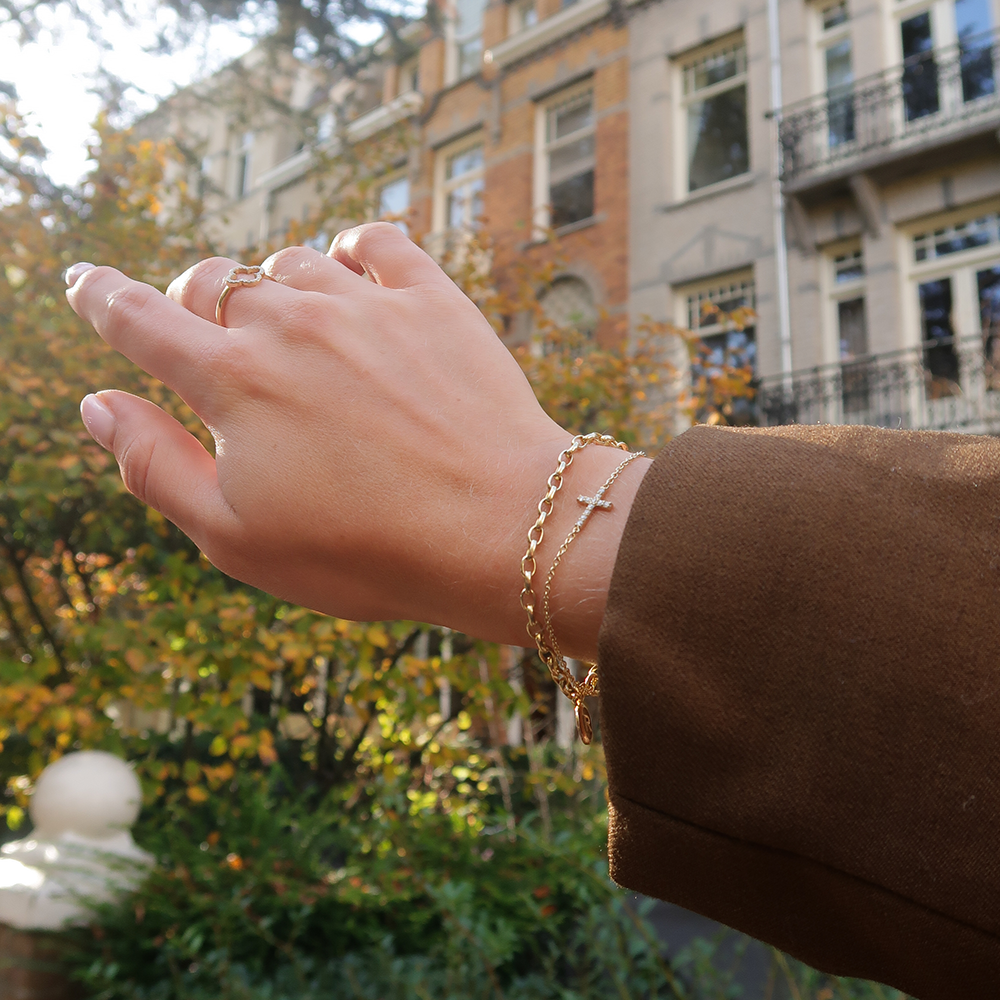 14krt geelgouden schakelarmband 3,5mm BIG | 18cm | massief