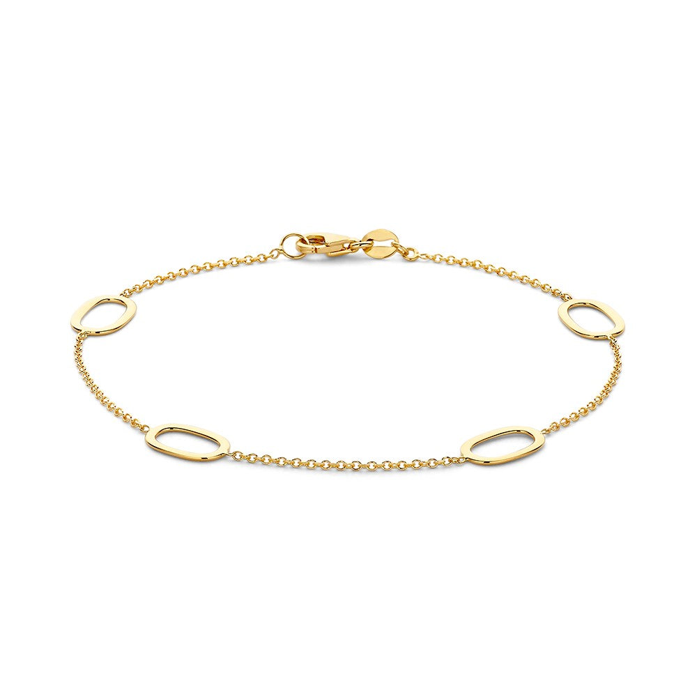 Armband geelgoud 19cm - VSJ0018
