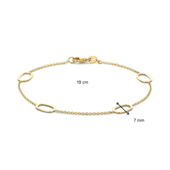 Armband geelgoud 19cm - VSJ0018