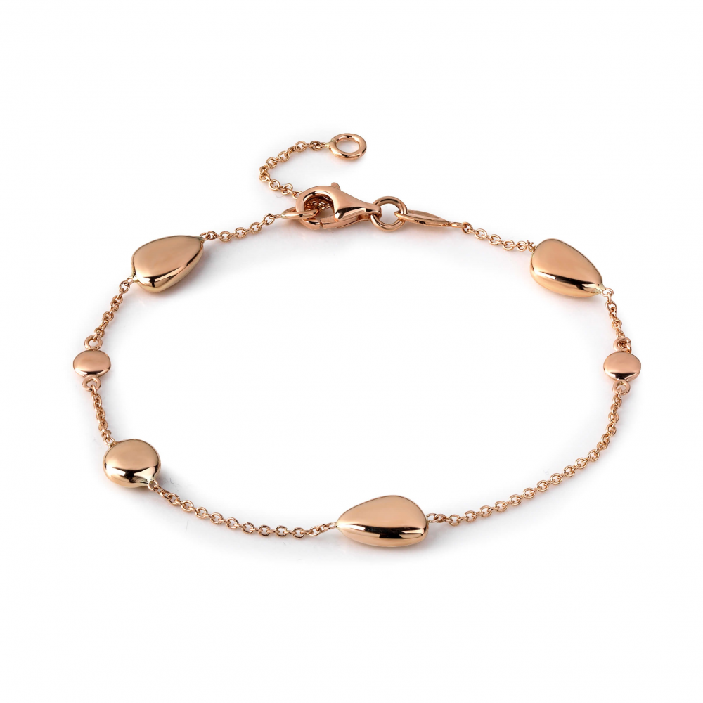 Monzario - 14krt rosé gouden armband | 19cm