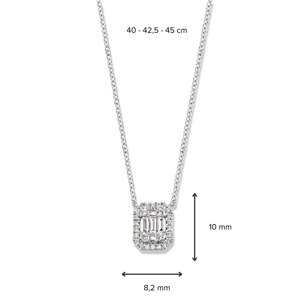 Collier witgoud diamant 0.40ct - VSJ0002