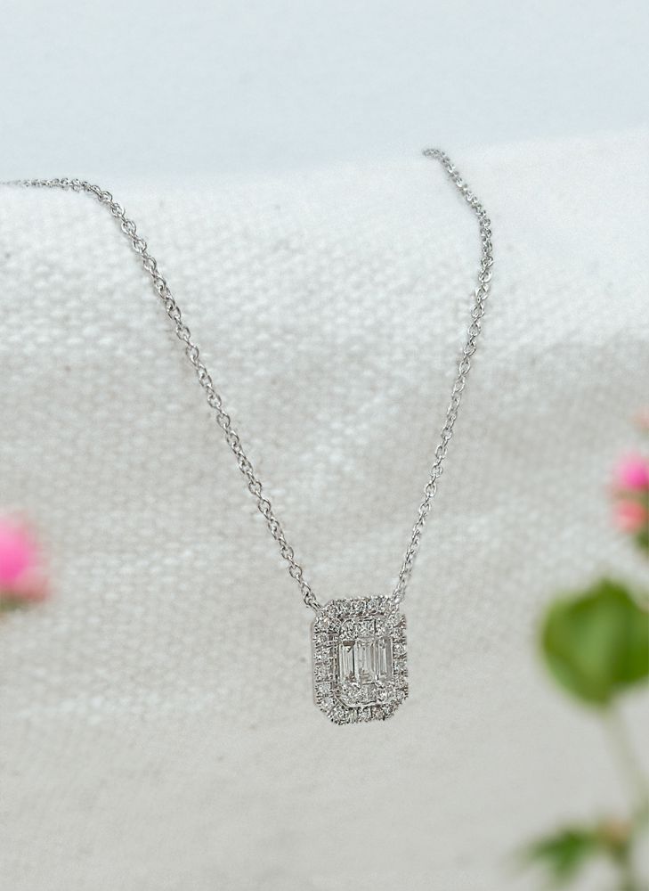 Collier witgoud diamant 0.40ct - VSJ0002