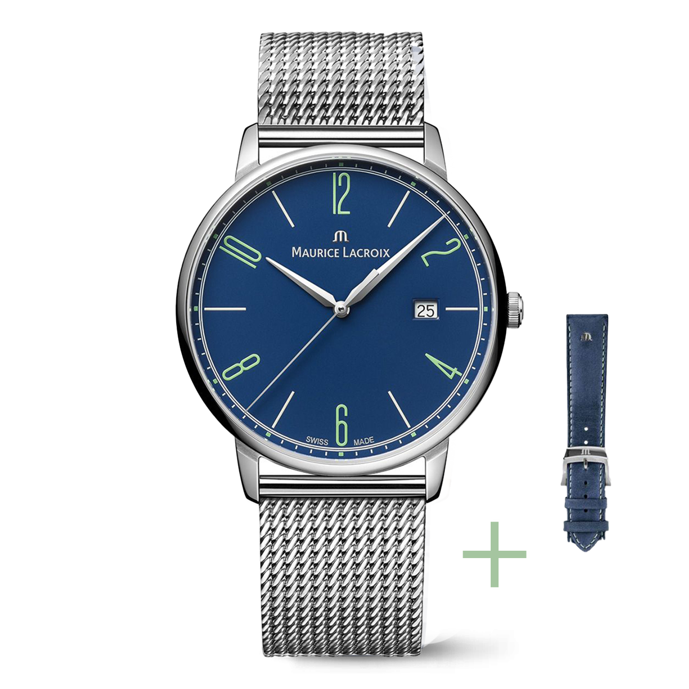 MAURICE LACROIX ELIROS 25TH ANNIVERSARY DATE 40MM SET EL1118-SS00E-420-C