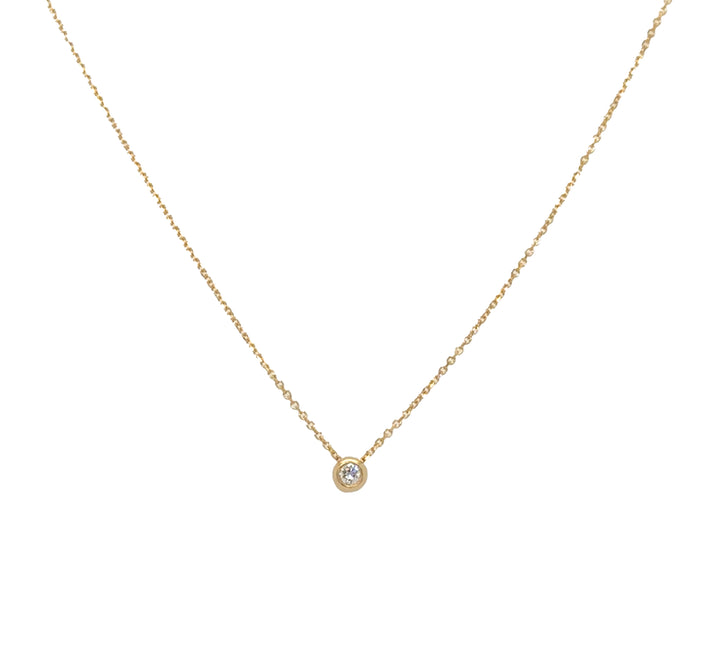 14krt geelgouden collier met diamant 1-0.03ct HSI | 42-45cm