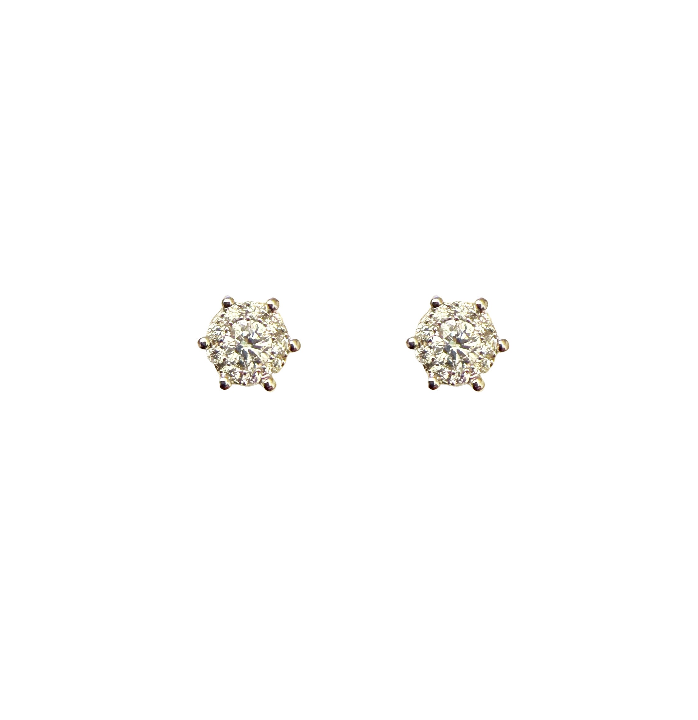 14krt bicolor gouden oorstekers met diamant 20-0.16ct GSI