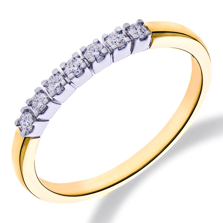14krt bicolor gouden memoire ring 7-0.14ct HSI