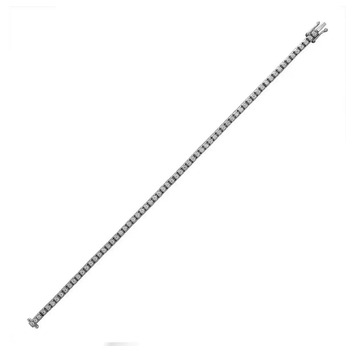 14krt witgouden tennisarmband met diamant 67-1,00ct GSI | 17,5cm