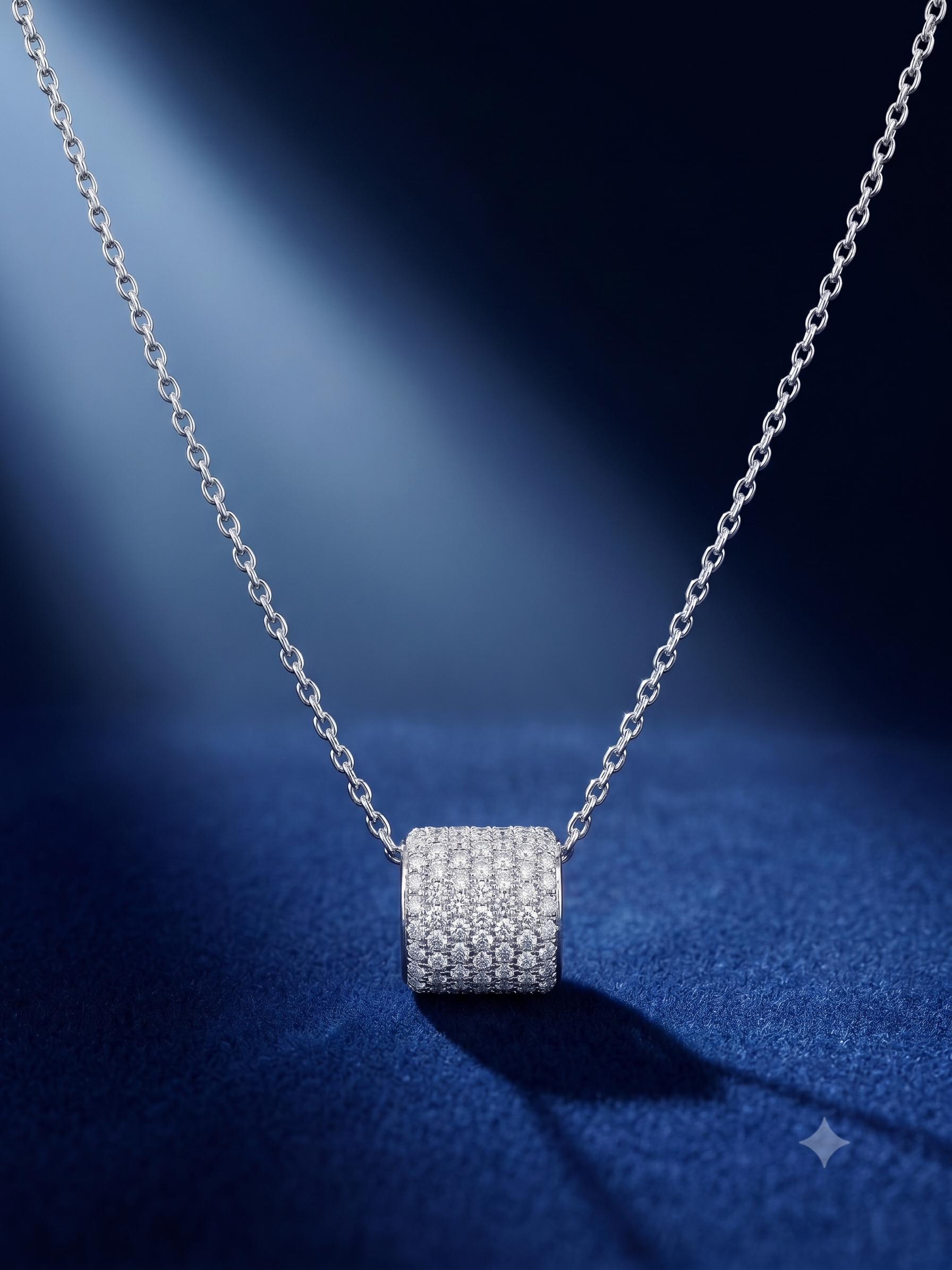 14krt witgouden collier met briljant 0.75ct HSI | 45cm