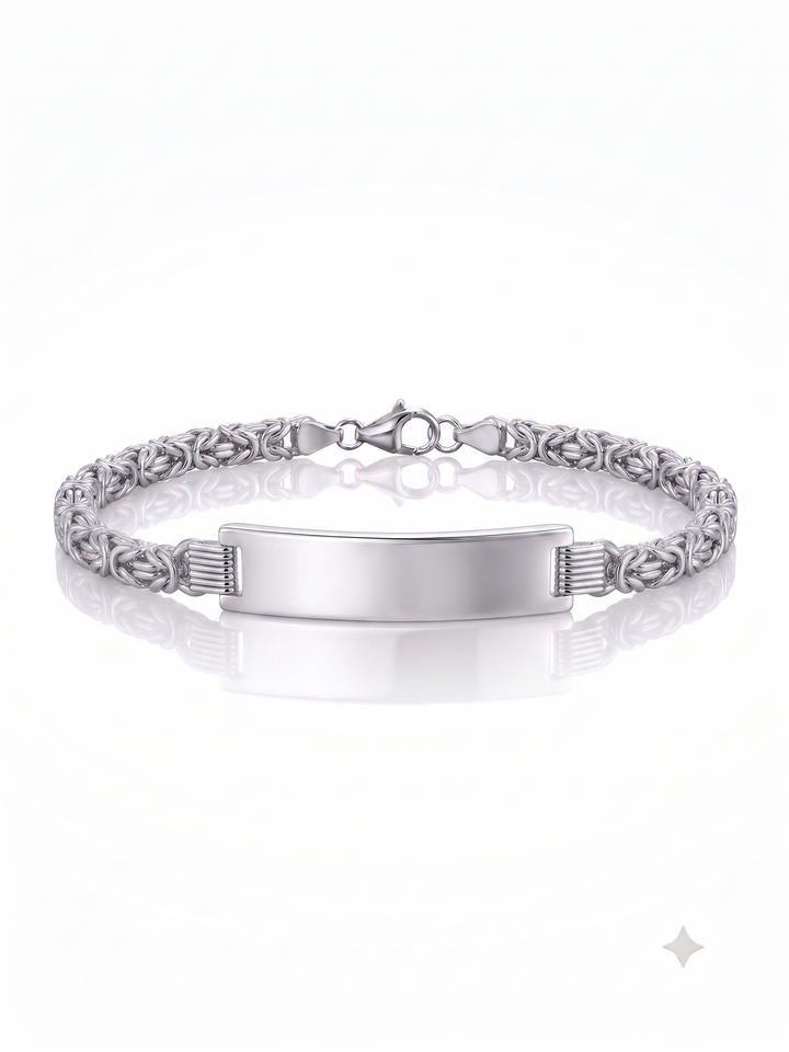 Zilveren graveerarmband koningsschakel 3,5mm | 21cm