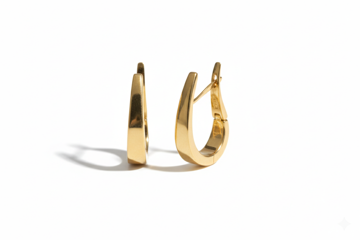 14krt geelgouden oorringen 5mm | 22x13,5mm
