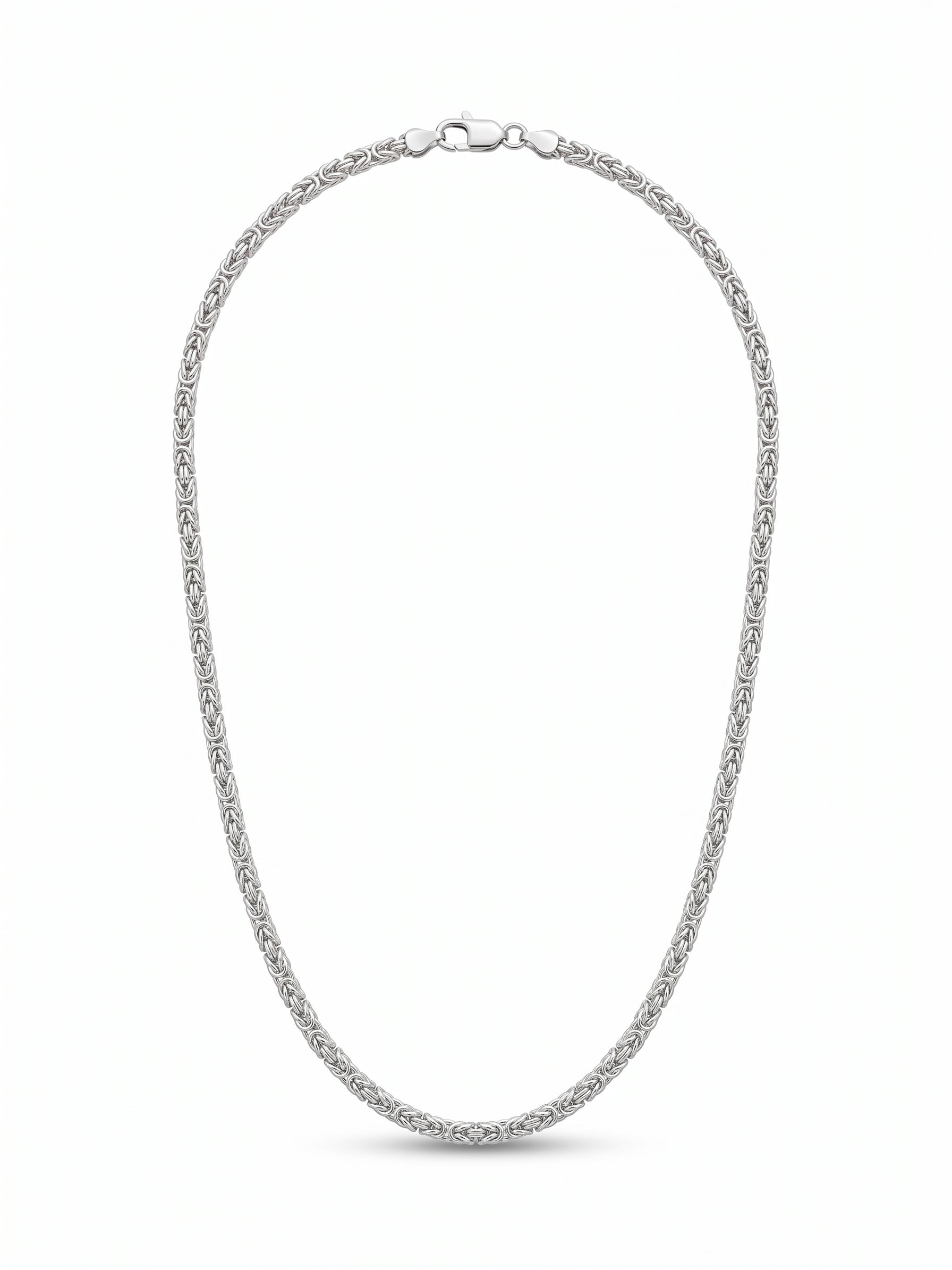 Zilveren collier koningsschakel 3mm | 55cm