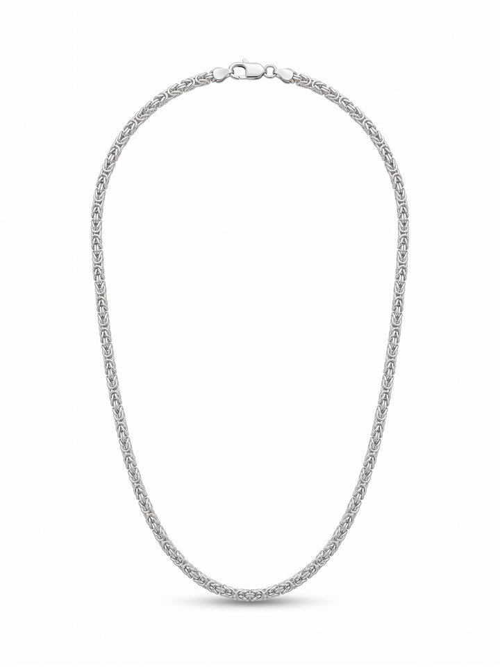 Zilveren collier koningsschakel 3mm | 55cm