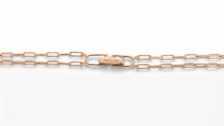 ROOS | 18krt roségouden collier | 42cm