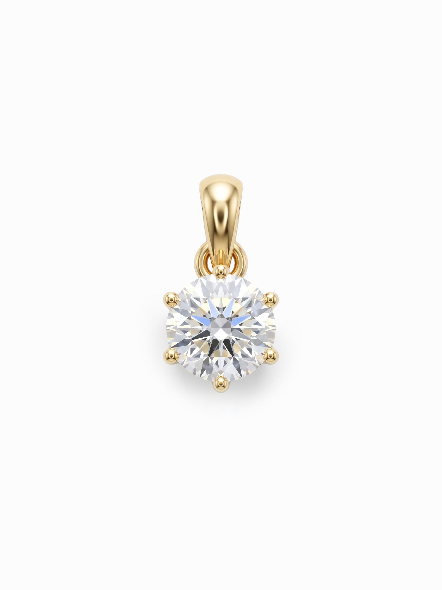14krt geelgouden hanger met Lab grown diamant 1.00ct DVVS2 | incl. IGI certificaat