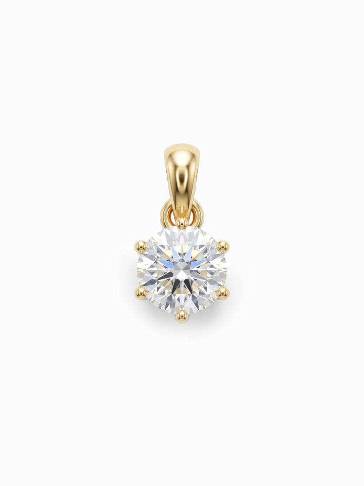 14krt geelgouden hanger met Lab grown diamant 1.00ct DVVS2 | incl. IGI certificaat