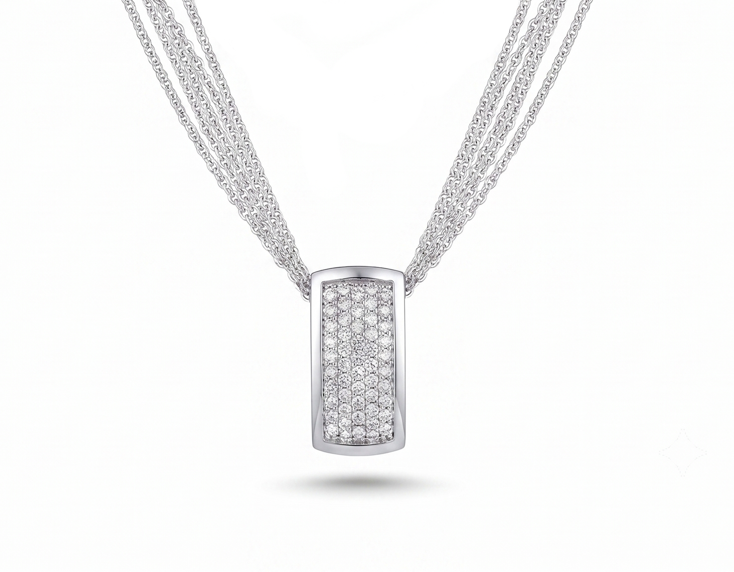14krt witgouden collier met briljant hanger 52-0.50ct briljant | 42cm