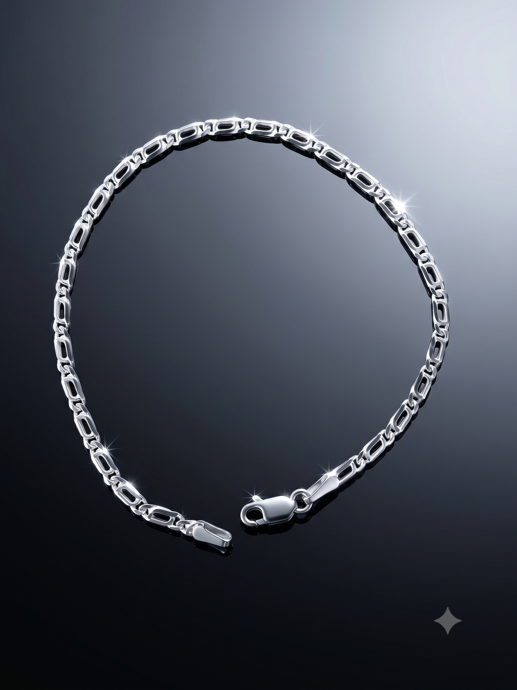 Zilveren armband valkenoog 2,4mm | 18cm